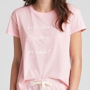 GAP Love Forever Favorite Graphic Lounge Pink Tee